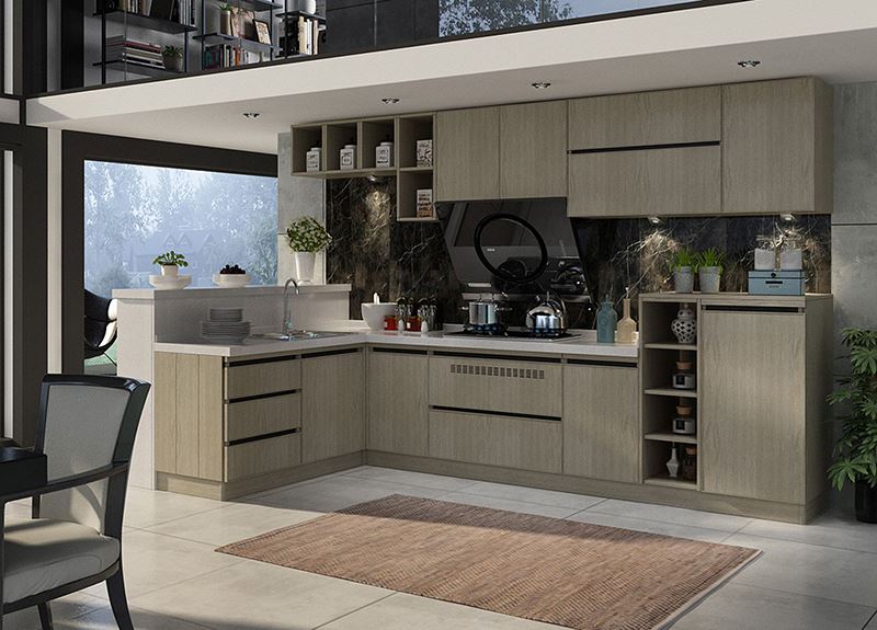 L-Shaped Kitchen Cabinet
