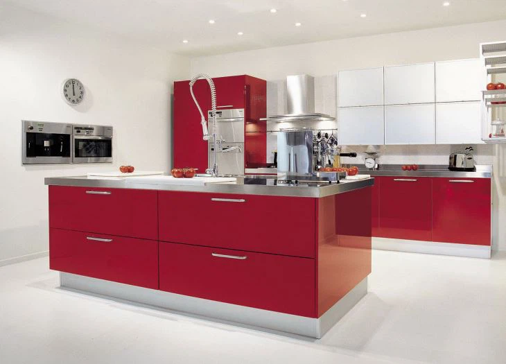Lacquer Coating Kitchen Cabinet