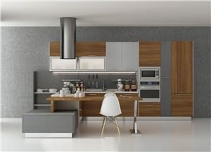 স্ল্যাব সামনে রান্নাঘর ক্যাবিনেটের